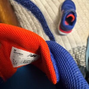 New Balance Vibrant Blue and Orange Sneakers